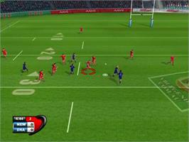 In game image of Rugby League on the Sony Playstation 2.