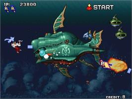 In game image of Samurai Aces on the Sony Playstation 2.