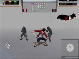 In game image of Samurai Champloo on the Sony Playstation 2.