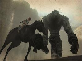 In game image of Shadow Of The Colossus on the Sony Playstation 2.