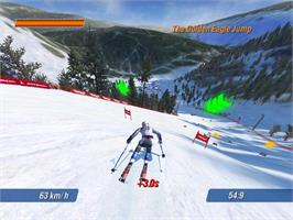 In game image of Ski Racing 2006 Featuring Hermann Maier on the Sony Playstation 2.