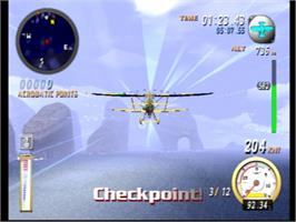 In game image of Sky Odyssey on the Sony Playstation 2.