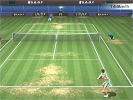 In game image of Smash Court Tennis Pro Tournament 2 on the Sony Playstation 2.
