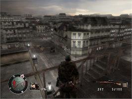 In game image of Sniper Elite on the Sony Playstation 2.