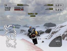 In game image of Snocross 2 on the Sony Playstation 2.