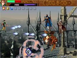 In game image of Sol Divide on the Sony Playstation 2.