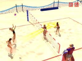 In game image of Summer Heat Beach Volleyball on the Sony Playstation 2.