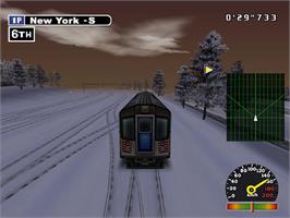 In game image of Tetsu One - Densha de Battle on the Sony Playstation 2.