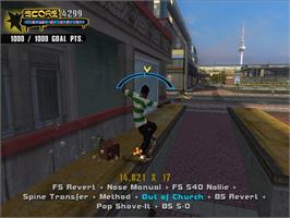 In game image of Tony Hawk's Underground 2 on the Sony Playstation 2.