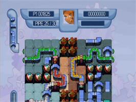 In game image of Tube Mania on the Sony Playstation 2.