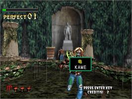 In game image of Typing Of The Dead, The - Zombie Panic on the Sony Playstation 2.