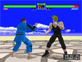 In game image of Virtua Fighter - 10th Anniversary Edition on the Sony Playstation 2.