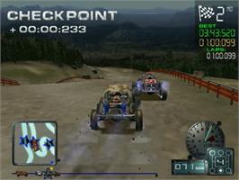 In game image of Wild Wild Racing on the Sony Playstation 2.