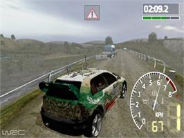 In game image of World Rally Championship on the Sony Playstation 2.