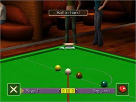 In game image of World Snooker Championship 2005 on the Sony Playstation 2.