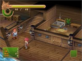 In game image of Ys 4 - Mask Of The Sun on the Sony Playstation 2.