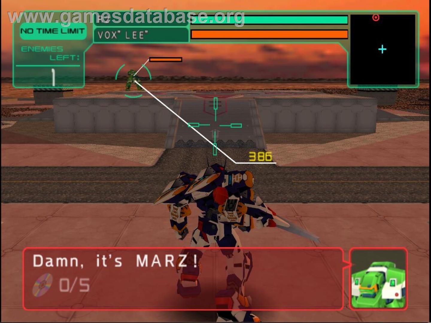 Cyber Troopers - Virtual-On Marz - Sony Playstation 2 - Artwork - In Game