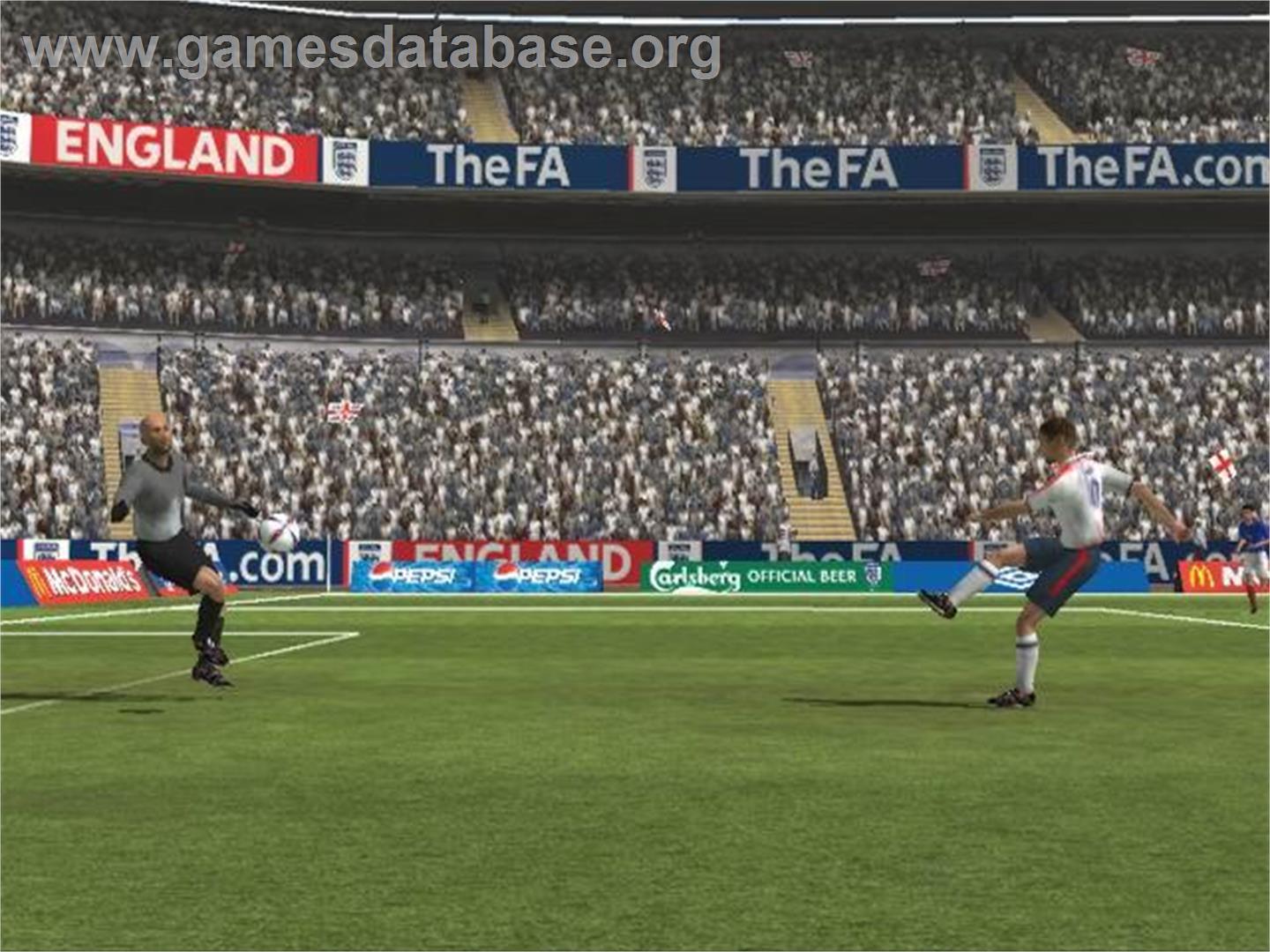 England International Football - 2004 Edition - Sony Playstation 2 - Artwork - In Game