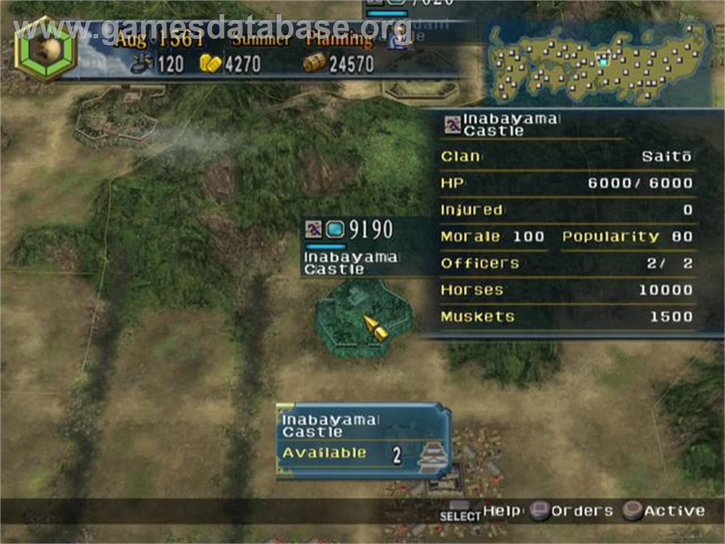 Nobunaga's Ambition - Iron Triangle - Sony Playstation 2 - Artwork - In Game