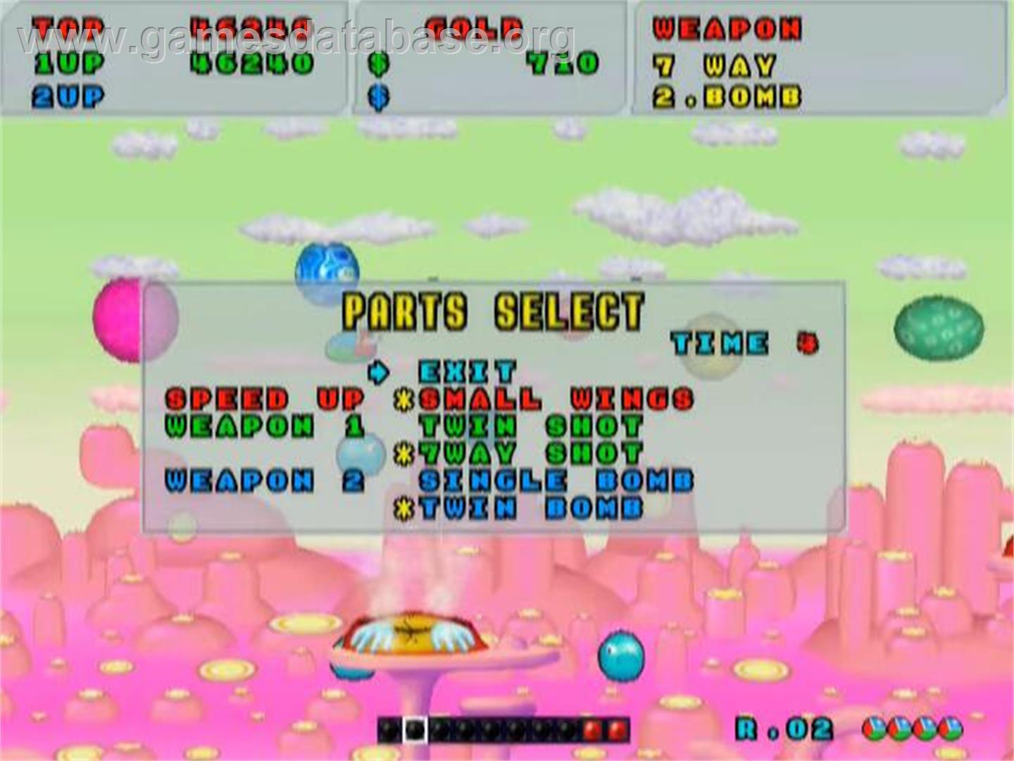 Sega Ages 2500 Series Vol. 3 - Fantasy Zone - Sony Playstation 2 - Artwork - In Game