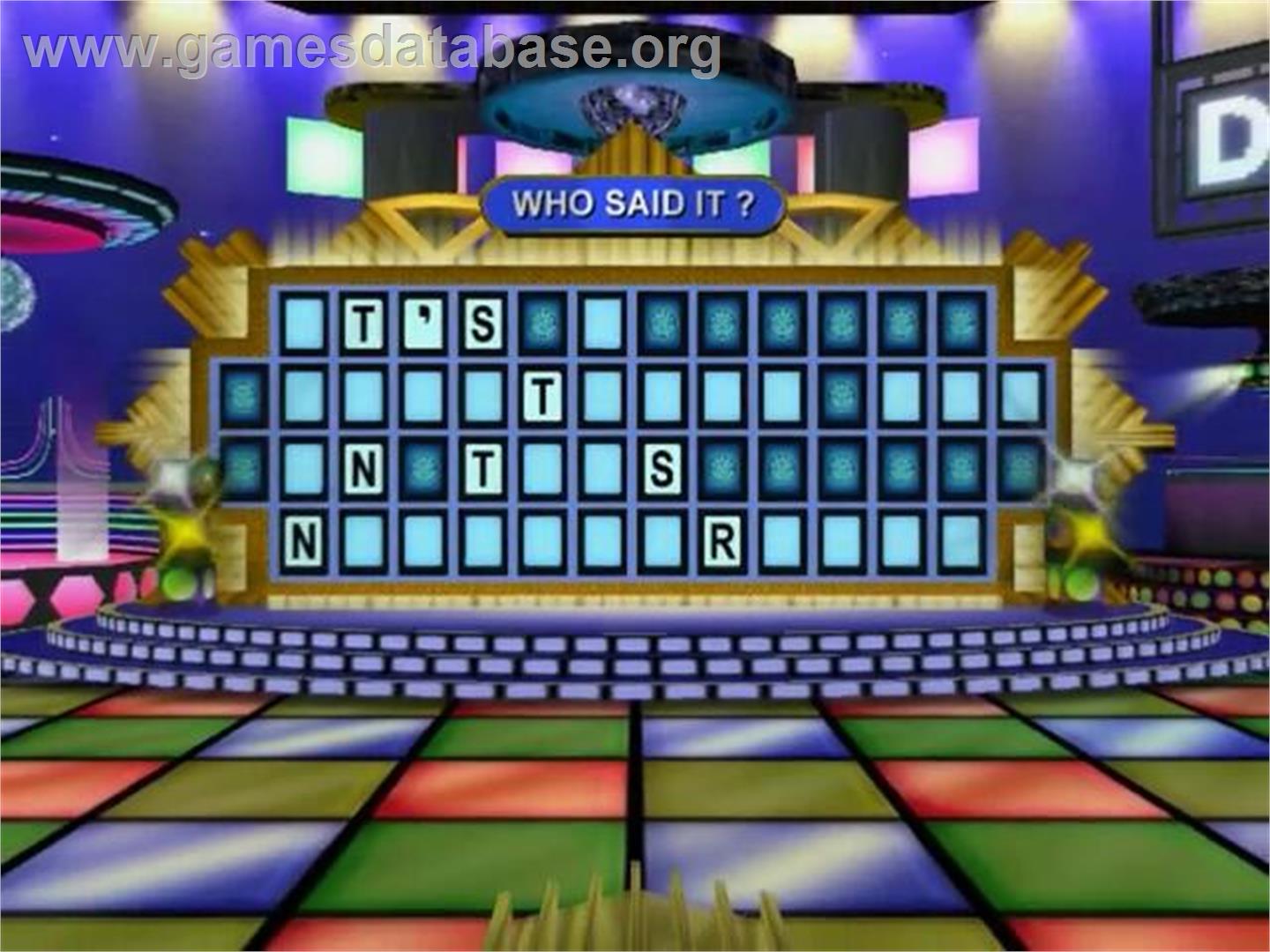 Wheel Of Fortune - Sony Playstation 2 - Artwork - In Game