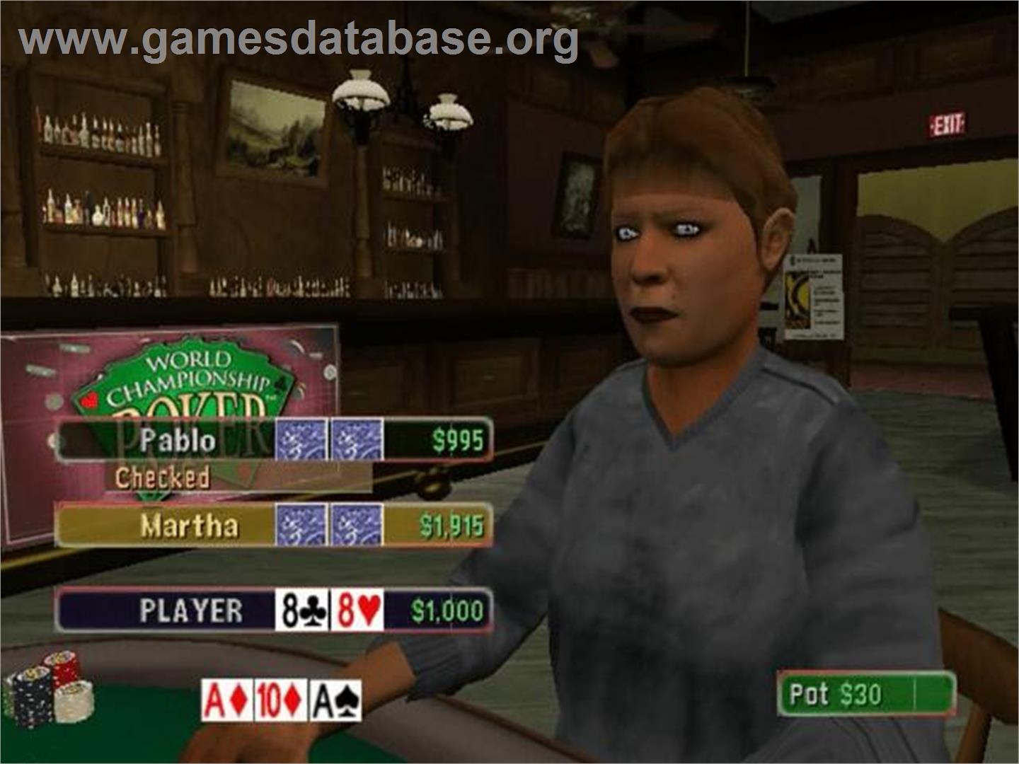 World Championship Poker - Sony Playstation 2 - Artwork - In Game