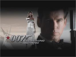 Title screen of 007 - Everything Or Nothing on the Sony Playstation 2.