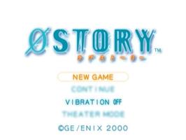 Title screen of 0 Story on the Sony Playstation 2.