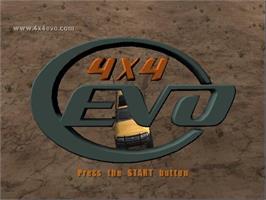 Title screen of 4x4 Evolution on the Sony Playstation 2.