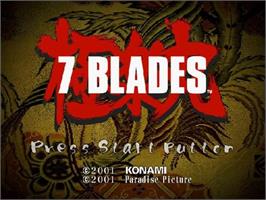 Title screen of 7 Blades on the Sony Playstation 2.