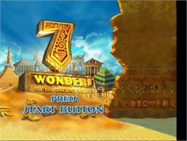 Title screen of 7 Wonders Of The Ancient World on the Sony Playstation 2.