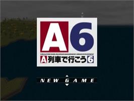 Title screen of A-train 6 on the Sony Playstation 2.