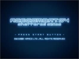 Title screen of Ace Combat - Distant Thunder on the Sony Playstation 2.
