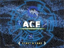 Title screen of Ace Lightning on the Sony Playstation 2.