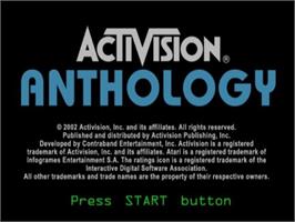 Title screen of Activision Anthology on the Sony Playstation 2.