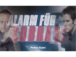 Title screen of Alarm for Cobra 11 on the Sony Playstation 2.