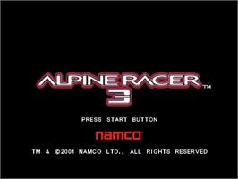 Title screen of Alpine Racer 3 on the Sony Playstation 2.
