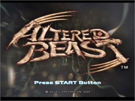 Title screen of Altered Beast on the Sony Playstation 2.