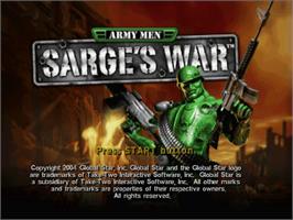 Title screen of Army Men - Sarge's War on the Sony Playstation 2.