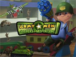 Title screen of Army Men - Soldiers Of Misfortune on the Sony Playstation 2.