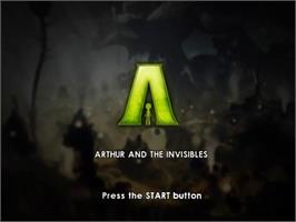 Title screen of Arthur And The Minimoys on the Sony Playstation 2.