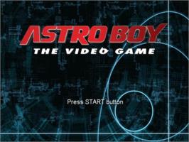 Title screen of Astro Boy - The Video Game on the Sony Playstation 2.