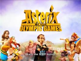 Title screen of Astérix at the Olympic Games on the Sony Playstation 2.