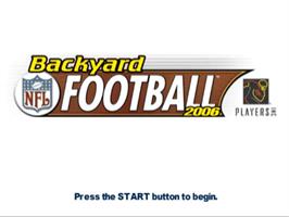Title screen of Backyard Football 2006 on the Sony Playstation 2.
