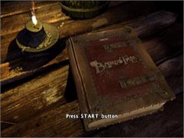 Title screen of Bard's Tale, The on the Sony Playstation 2.