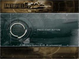 Title screen of Battlefield 2 - Modern Combat on the Sony Playstation 2.