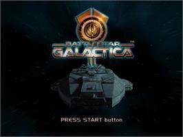 Title screen of Battlestar Galactica on the Sony Playstation 2.