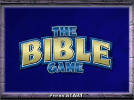 Title screen of Bible Game, The on the Sony Playstation 2.