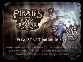 Title screen of Black Buccaneer on the Sony Playstation 2.