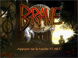 Title screen of Brave - The Search For Spirit Dancer on the Sony Playstation 2.